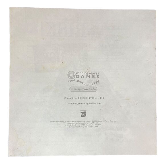 RISK Vintage Board Game 2008 Parker Brothers Inc. Continental Instructions Rules - Picture 2 of 9